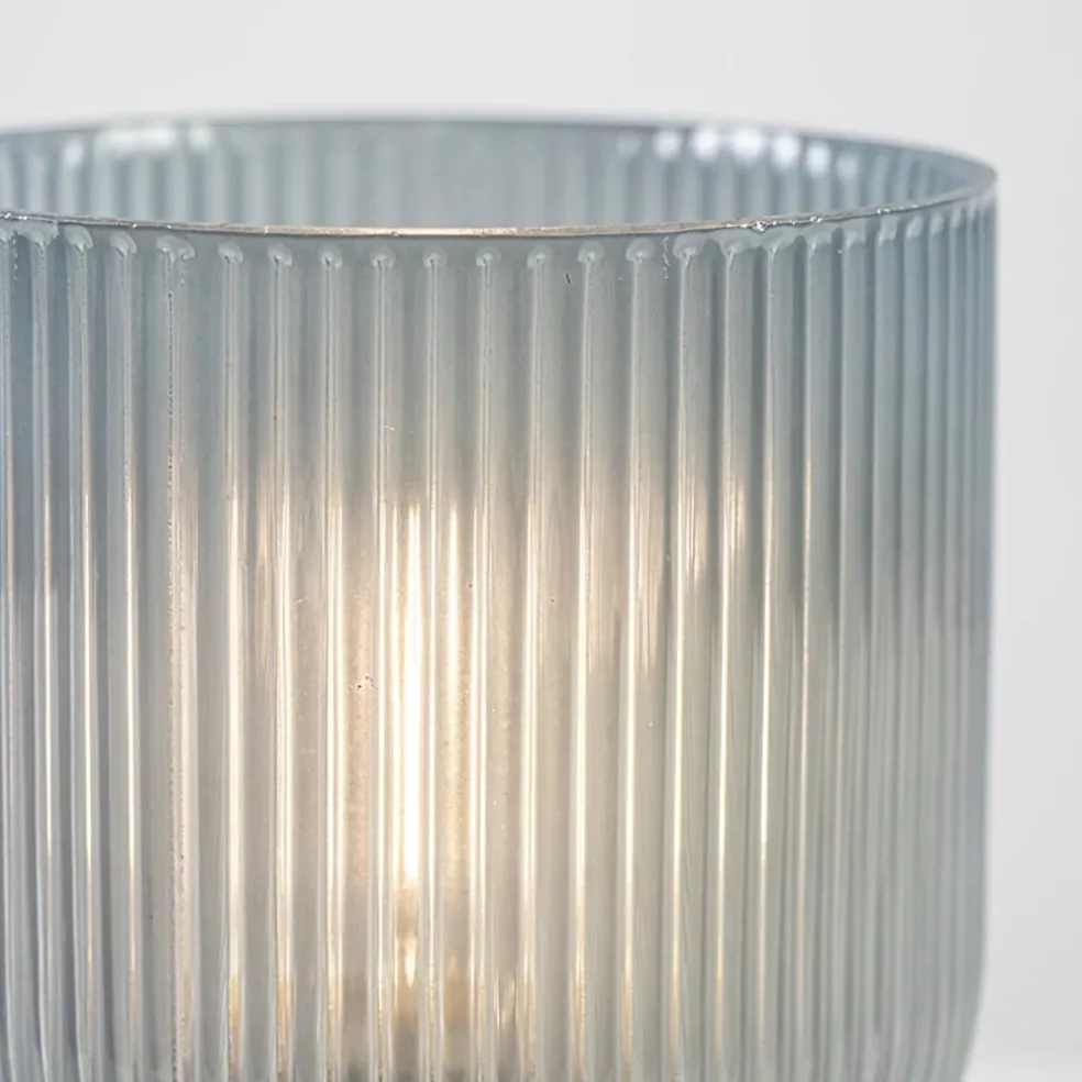 Phoebe kleine light and living tafellamp blauw-grijs op batterijen