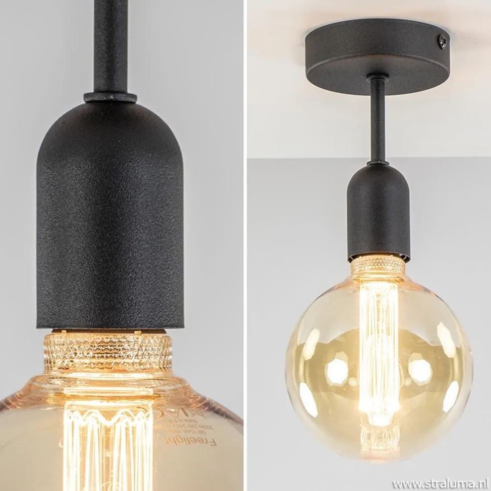 Plafondfitting basic zwart