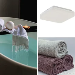 Plafondlamp Basic Square 26cm wit