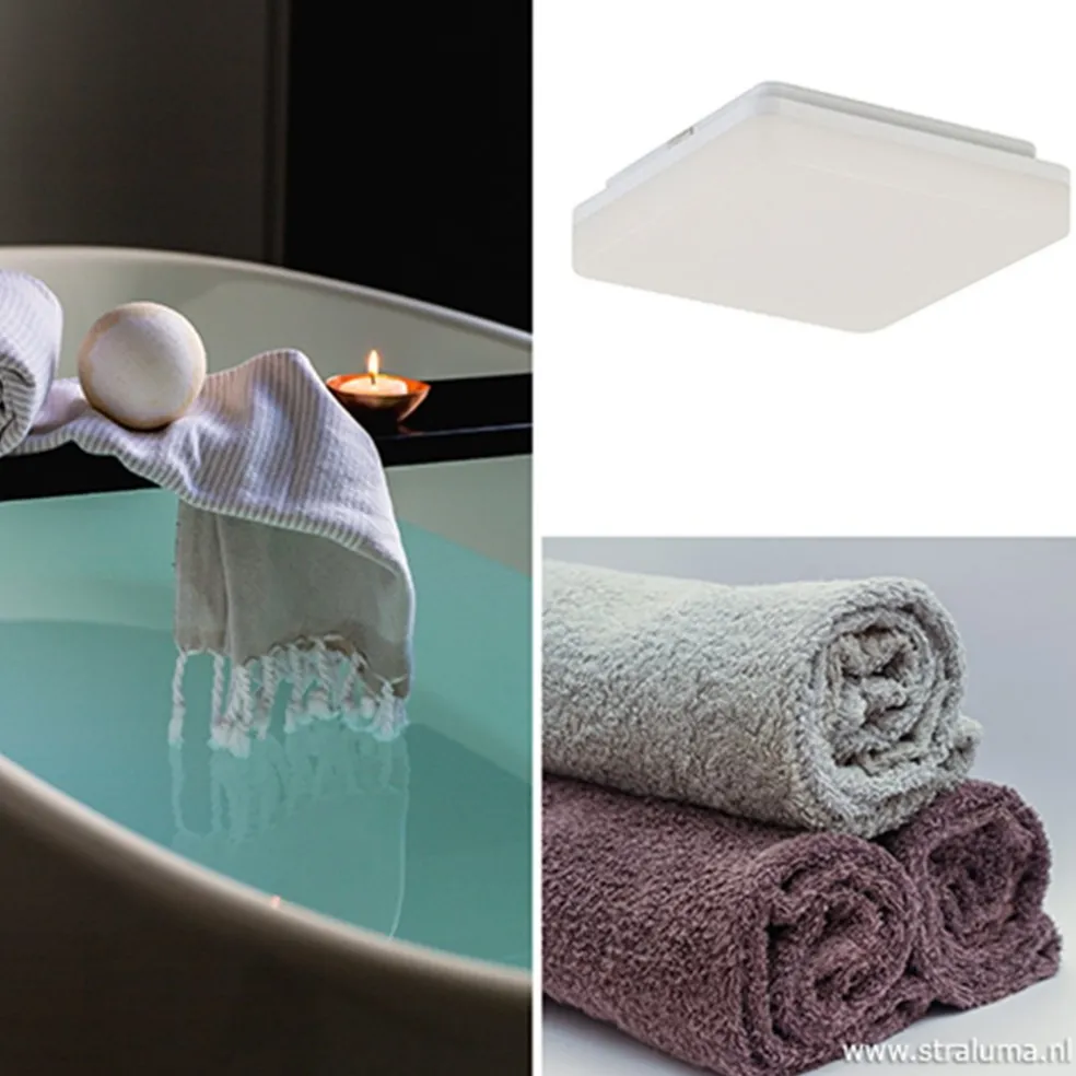 Plafondlamp Basic Square 26cm wit