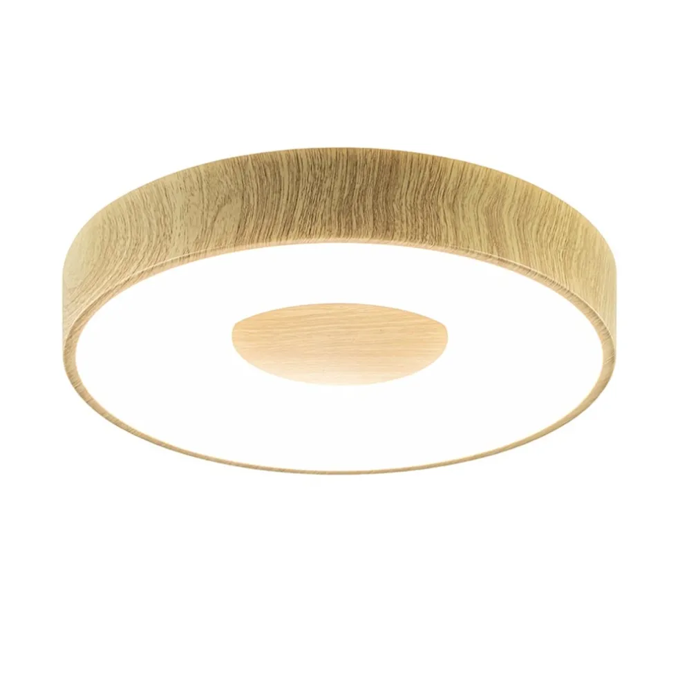 Plafondlamp Coin 38 hout + remote CCT