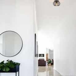 Plafondlamp donut klein draad zwart 25cm