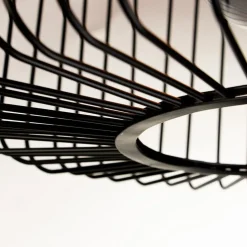 Plafondlamp draad cilinder zwart 28cm