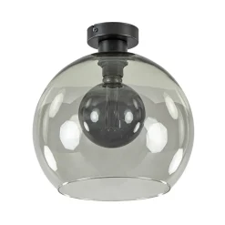 Plafondlamp globe smoke glas 30cm