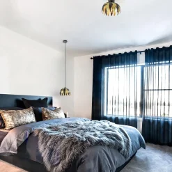 Plafondlamp leaves zwart/goud