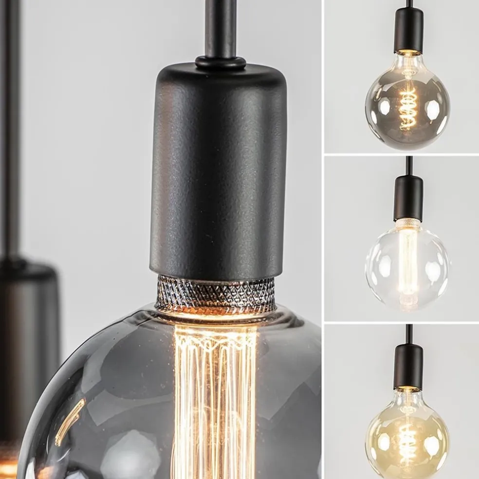 Plafondlamp 3-lichts zwart ex. e27