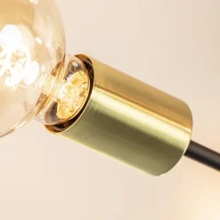 Plafondlamp Sticks 6L zwart/goud