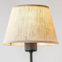 Plafondlamp zwart met beige kapjes
