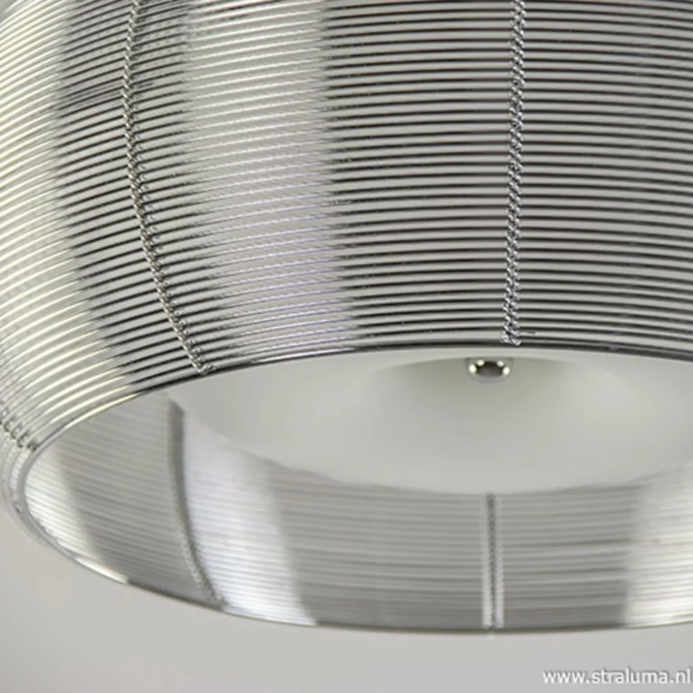 Plafondlamp-plafonnière glas en chroom