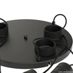 Plafondplaat 3-l rond 40cm zwart excl.lb