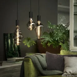 Plafondplaat 3-l rond 40cm zwart excl.lb