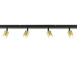 Plafondspot Bounce 4l 100cm zwart/matgoud