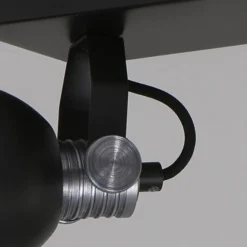 Plafondspot Brooklyn 2l zwart industrieel