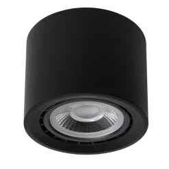 Plafondspot cilinder zwart gu10-111 dim to warm