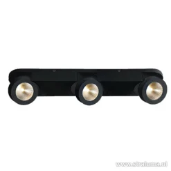 Plafondspot Montreal 3L balk zwart 3000k