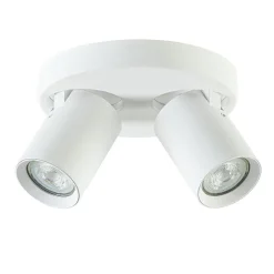 Plafondspot Oliver 2L rond tube wit gu10