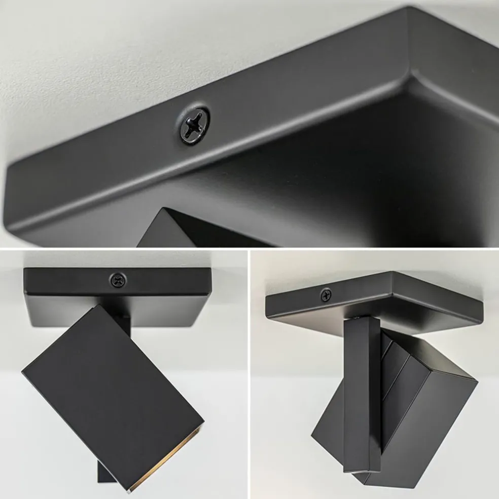 Plafondspot Oslo 1L zwart gu10