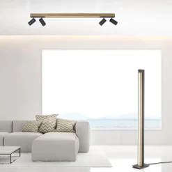 Plafondspot Pure Lines antraciet/hout cct