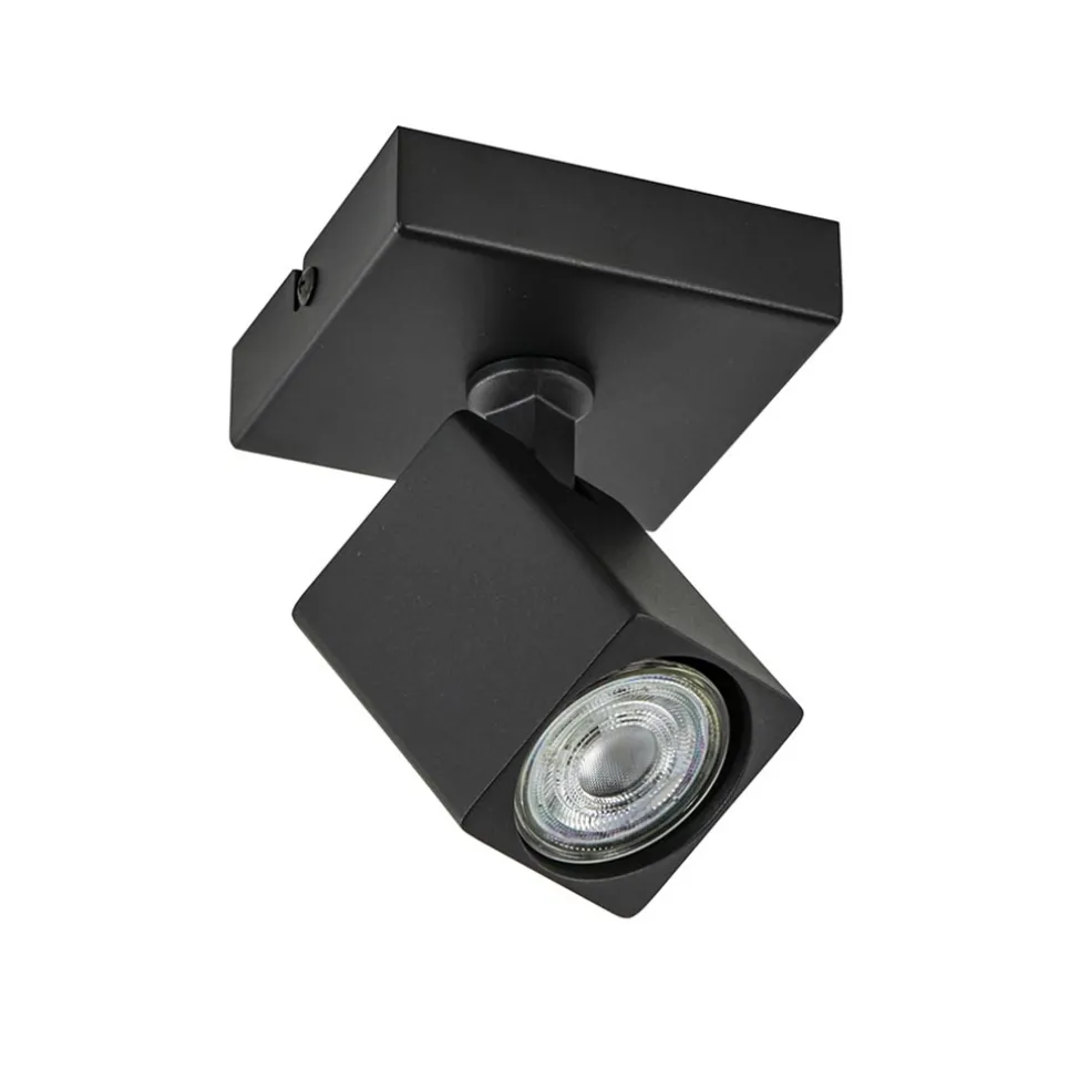 Plafondspot Quadro 1L zwart gu10