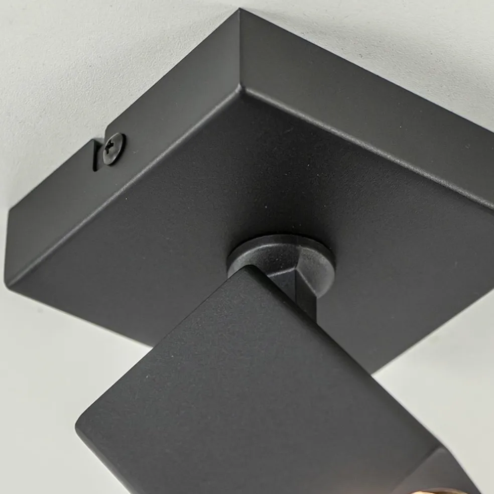 Plafondspot Quadro 1L zwart gu10