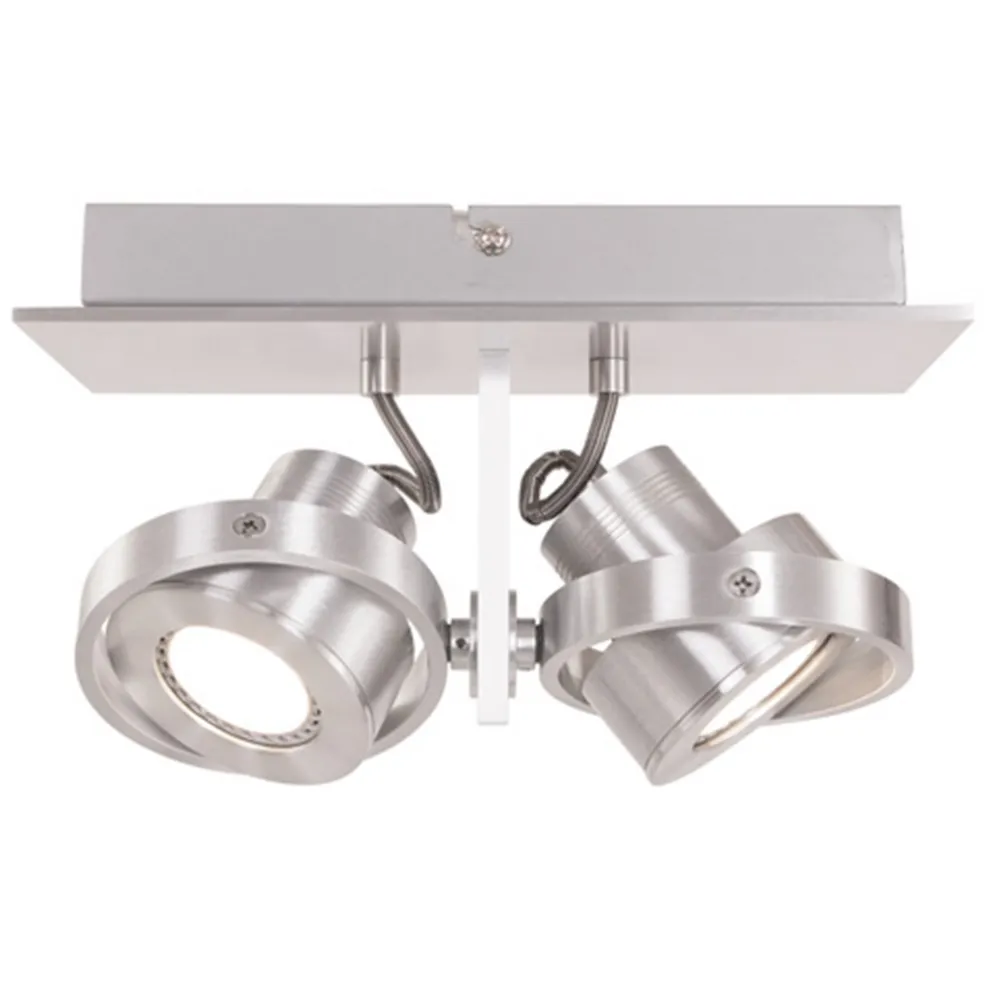 Plafondspot Quatro 2L alu led incl.gu10