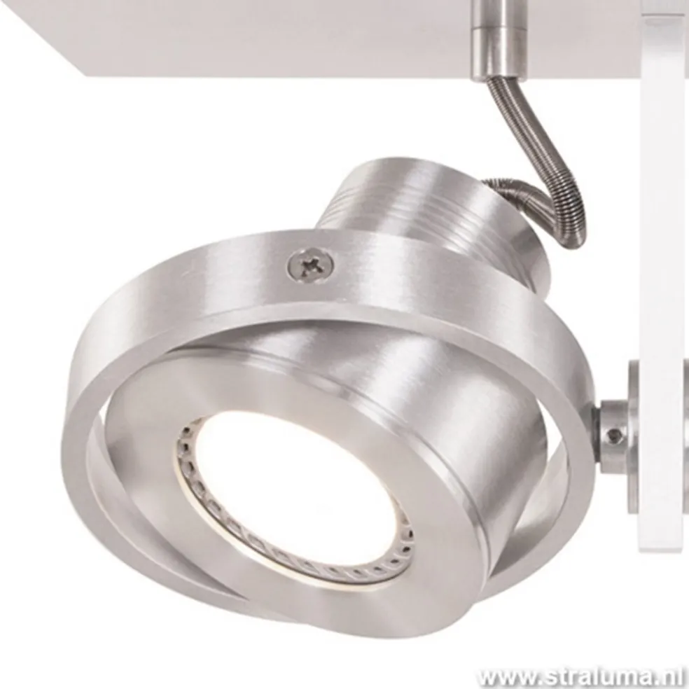 Plafondspot Quatro 2L alu led incl.gu10