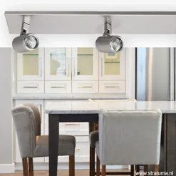 Plafondspot Rain 3L balk nikkel IP44