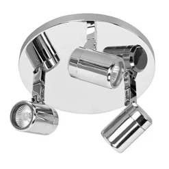 Plafondspot Rain 3l rond chroom IP44