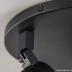 Plafondspot Rain 3L rond zwart IP44