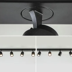 Plafondspot Razza 4L balk zwart gu10