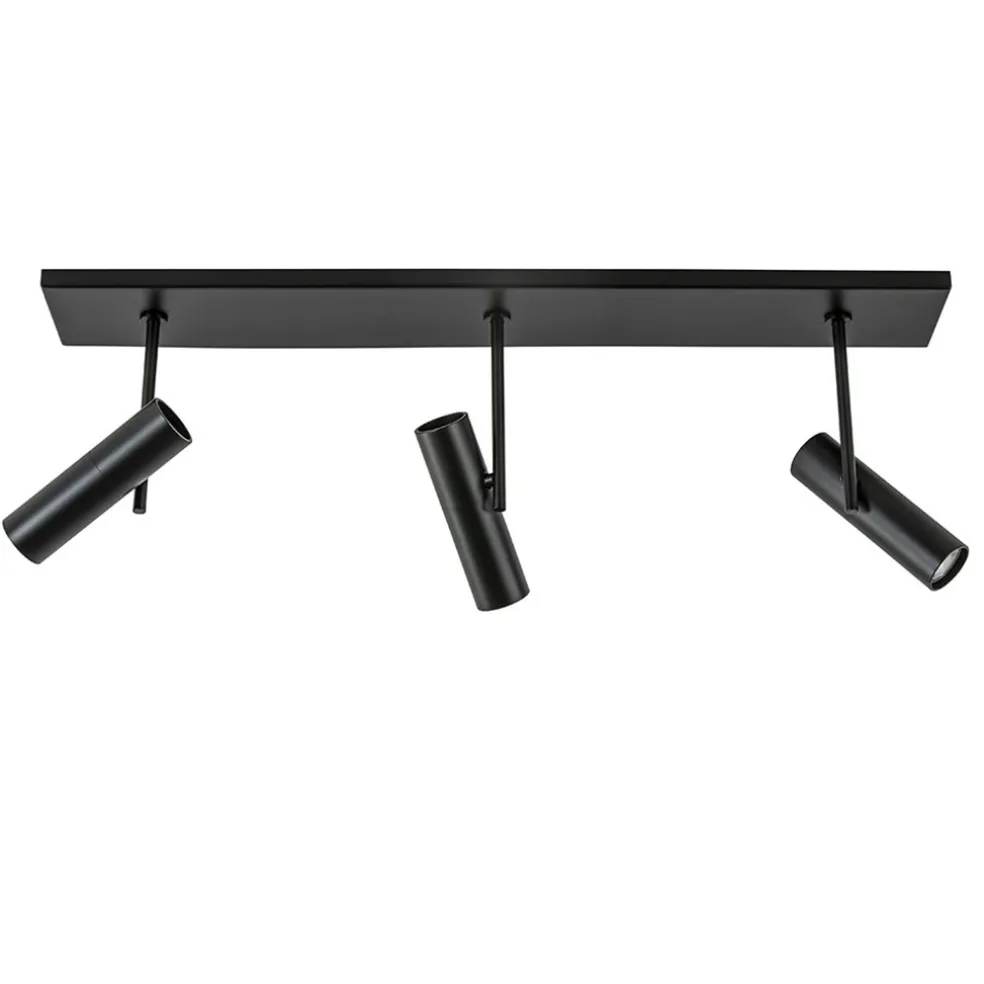 Plafondspot Trend 3L balk zwart gu10mini