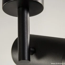 Plafondspot tube zwart verstelbaaar