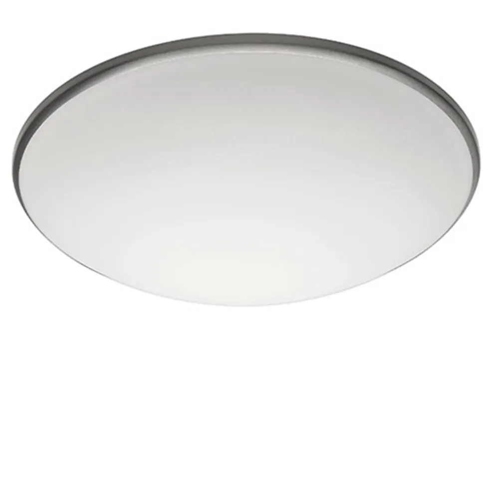 Plafonnière Art nikkel/wit 30cm