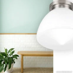 Plafonnière Glasgow art deco chroom glas