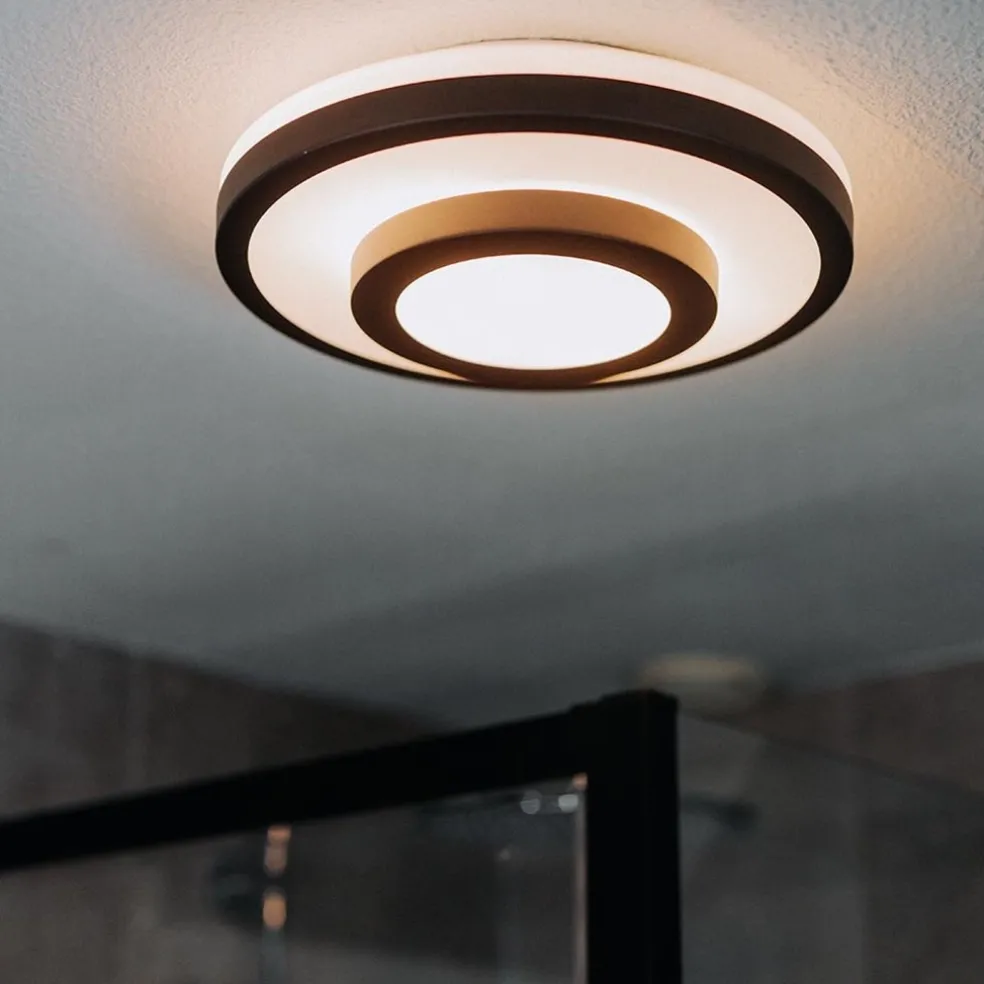 Plafonnière Master 435 zwart/glas IP44