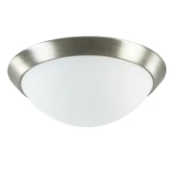 Plafonnière modern met staal en glas