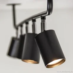 Rail zwart 5-lichts 160cm gu10