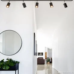 Rail zwart 5-lichts 160cm gu10