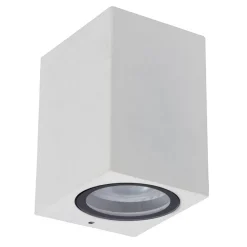 Rechthoekige buitenlamp downlighter mat wit