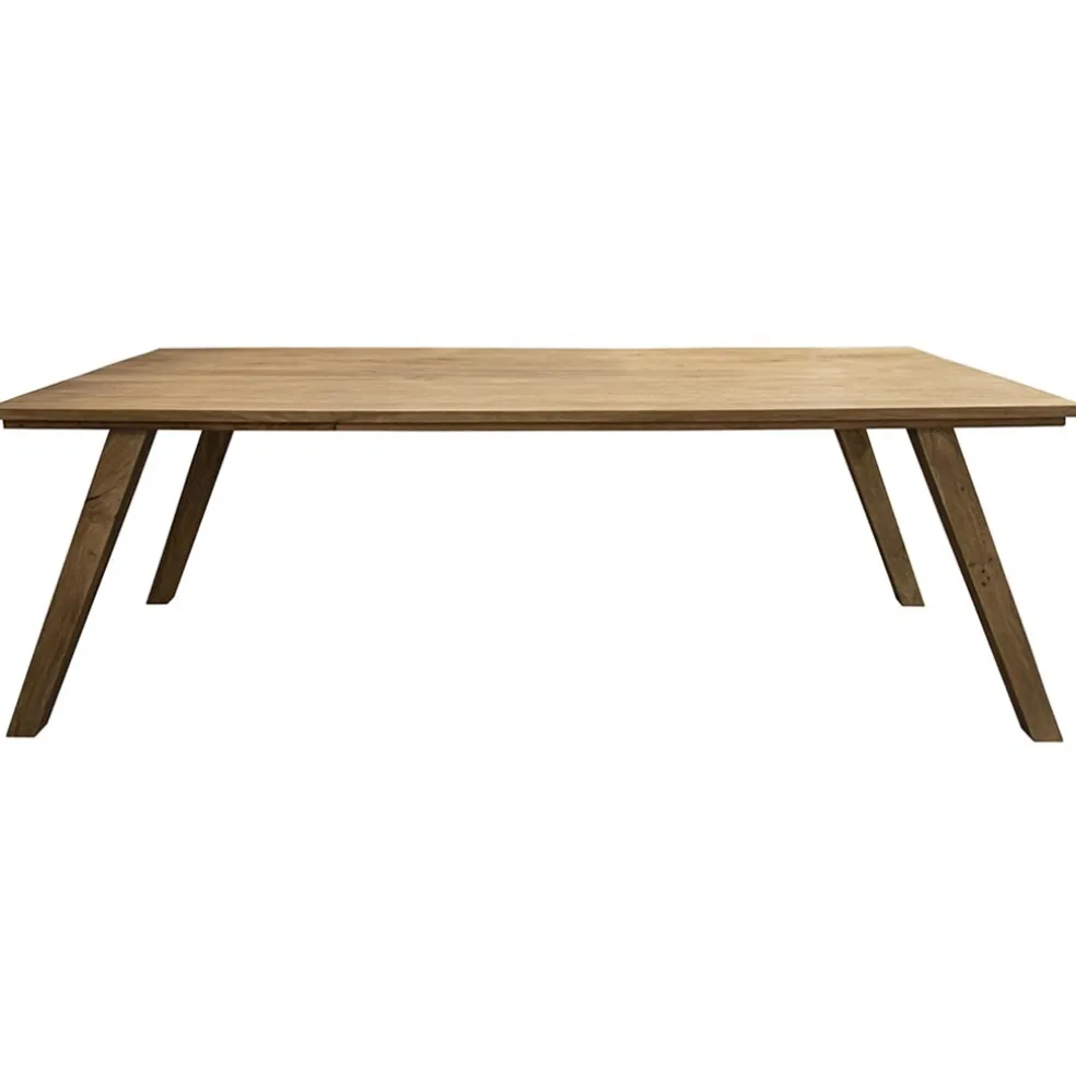 Rechthoekige eettafel gebleekt en geborsteld mangohout 220x100 cm