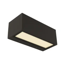 Rechthoekige LED buitenlamp up+down mat zwart