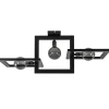 Rechthoekige plafondlamp triple square mat zwart