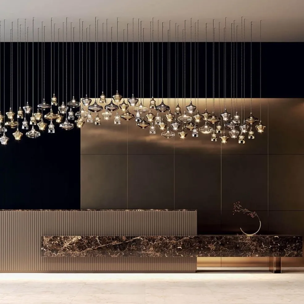 Retro design hanglamp smoke glas met LED