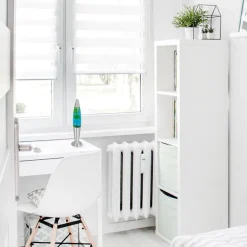 Retro tafellamp Lava blauw water met groen