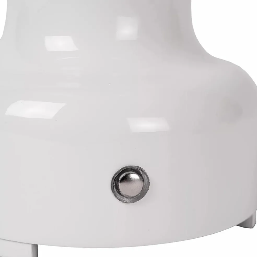 Retro tafellamp olielamp op batterij wit