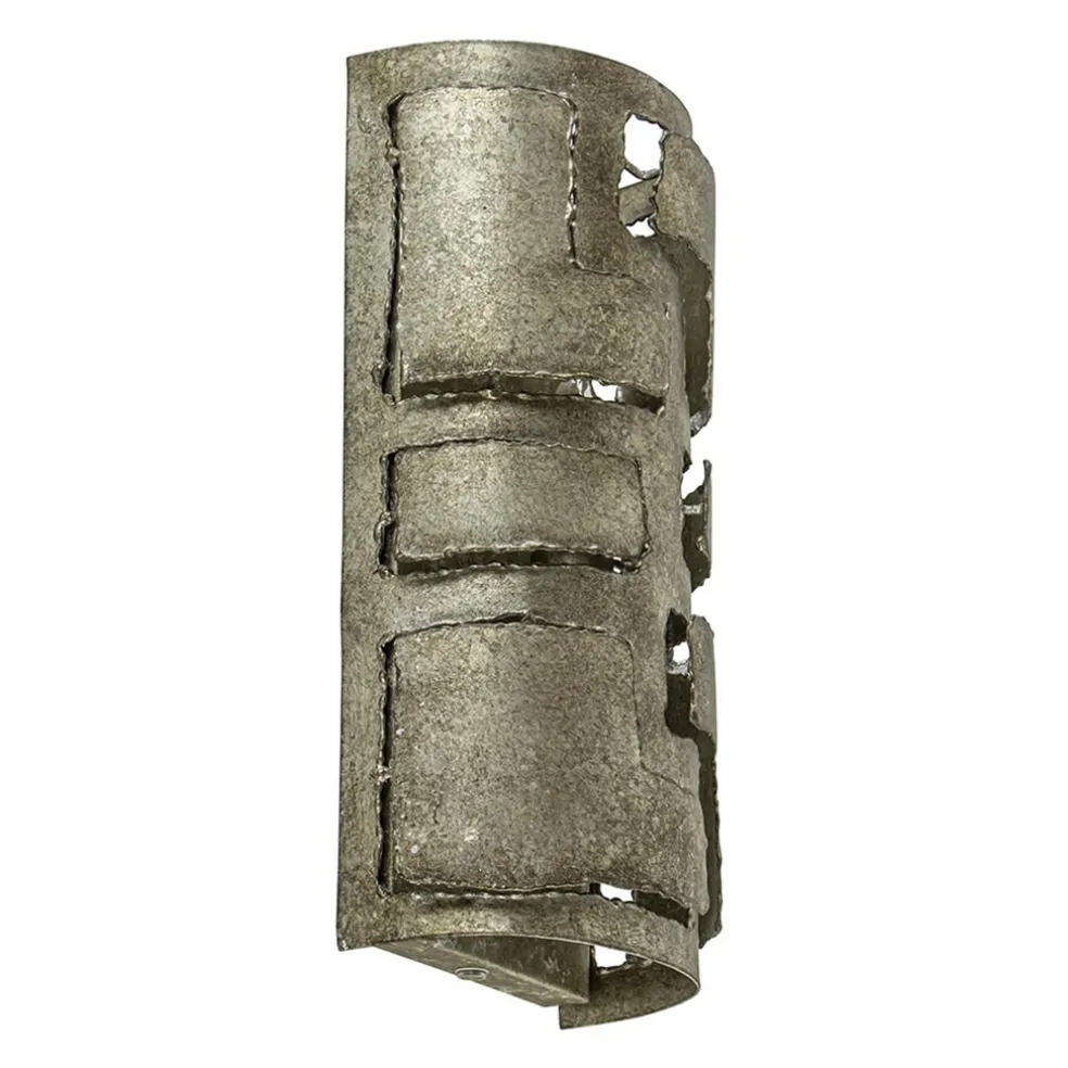 Robuuste wandlamp ambachtelijk zilver