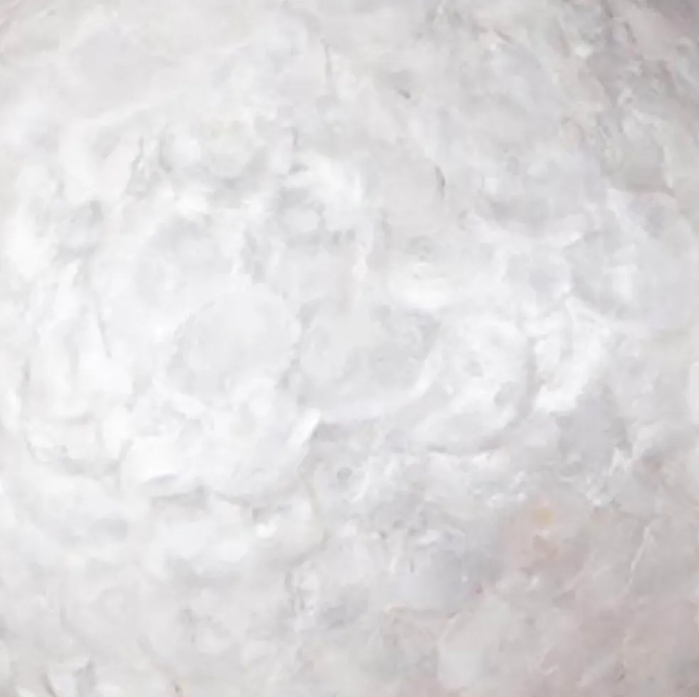 Romantische hanglamp bol creme schelp