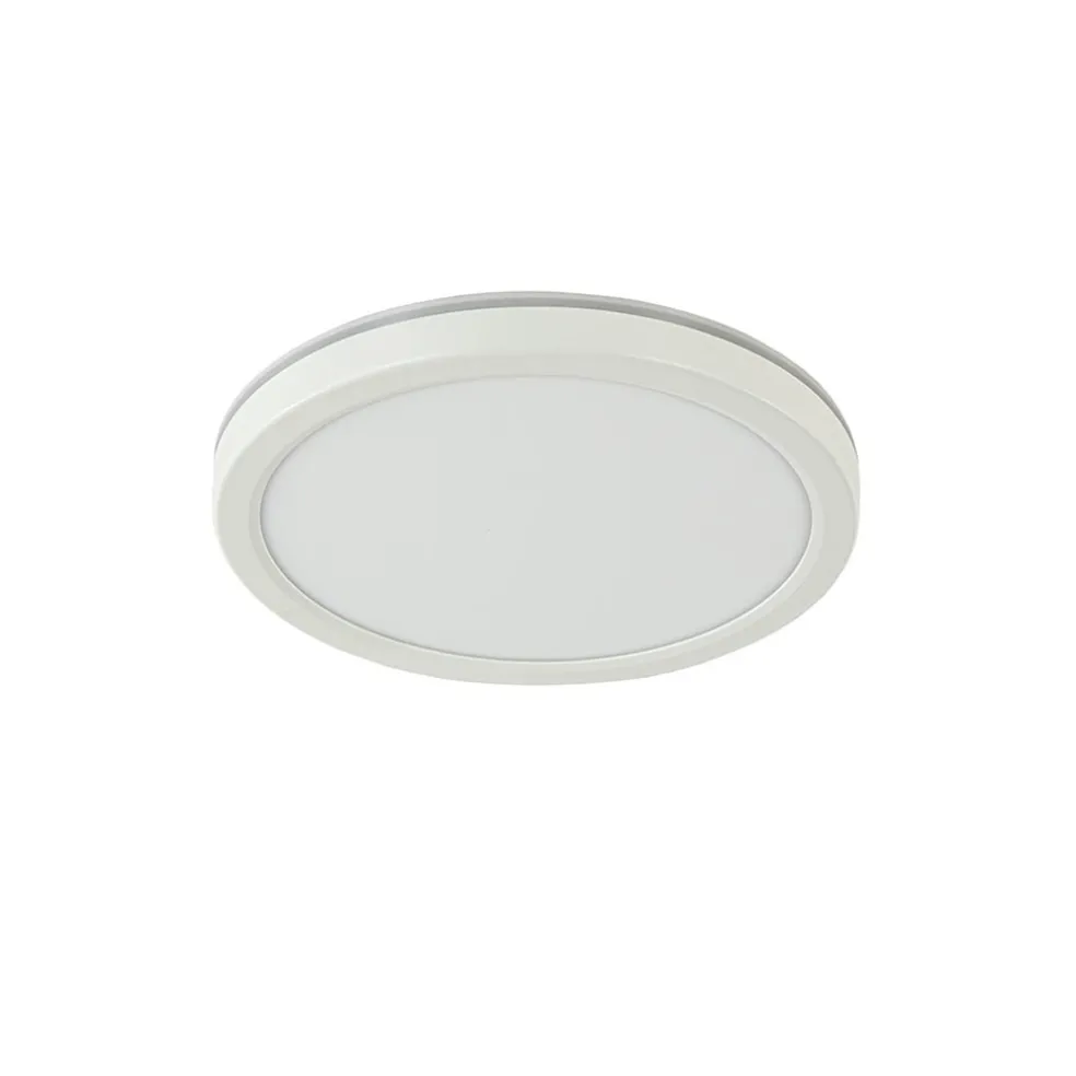 Ronde LED plafondlamp wit met 3 licht opties