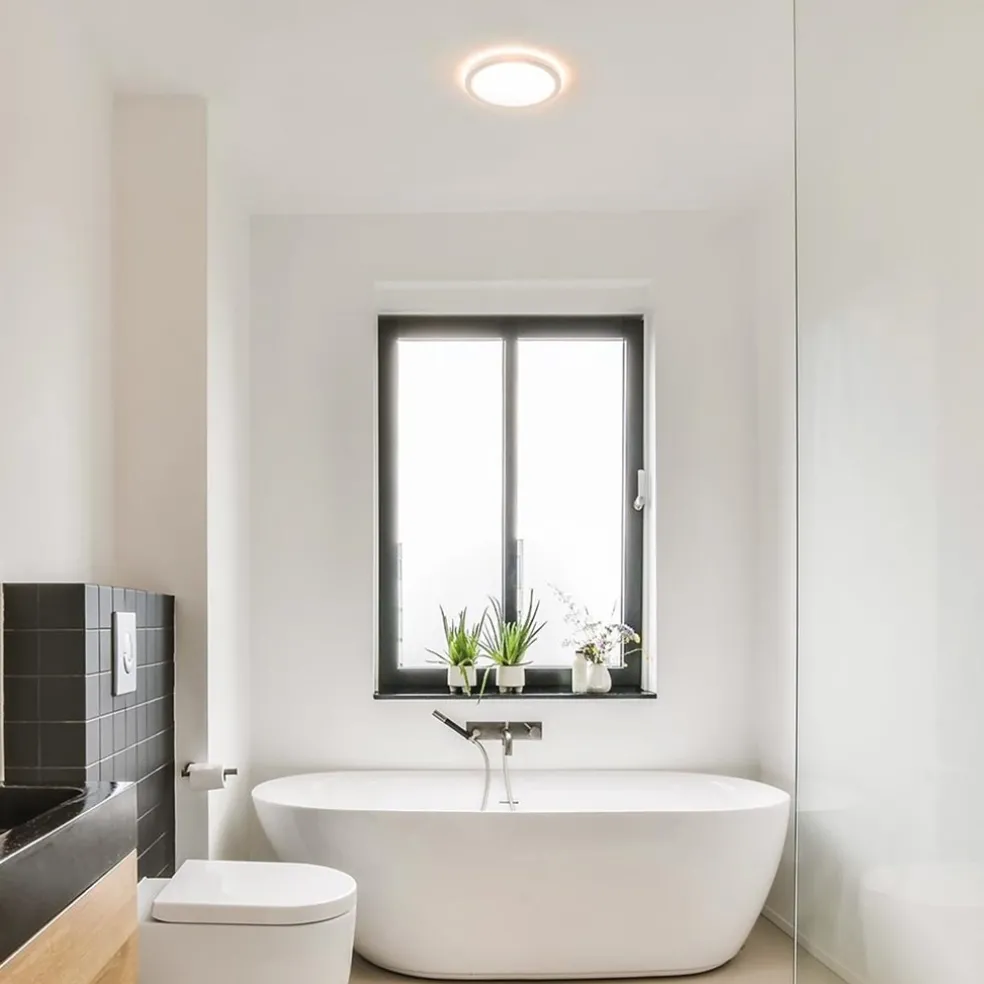 Ronde LED plafondlamp wit met 3 licht opties