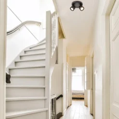 Ronde opbouwspot 2-lichts zwart GU10